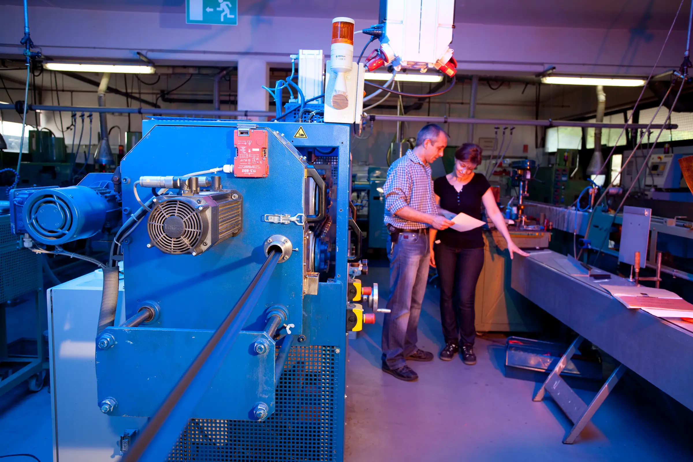 Extrusionslinie bei Heller Kunststoffe in Herborn